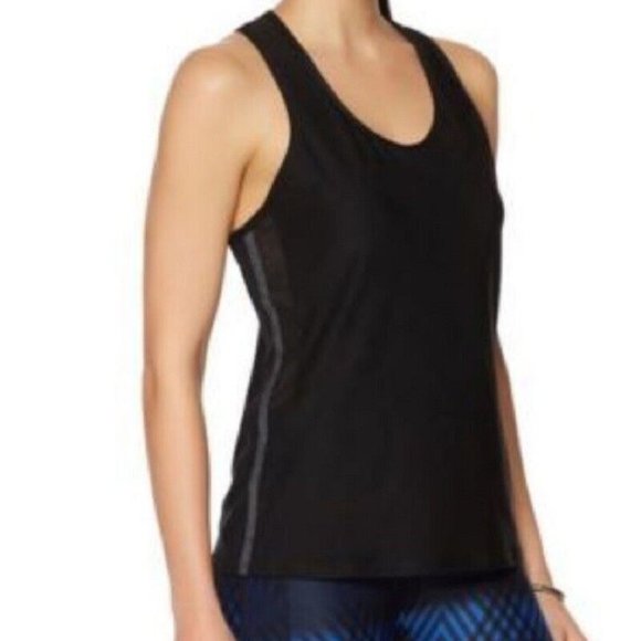 NWT Danica Patrick 5178283 Womens' Size Medium Black Mesh Racerback Tank Top x 2 - Picture 1 of 2